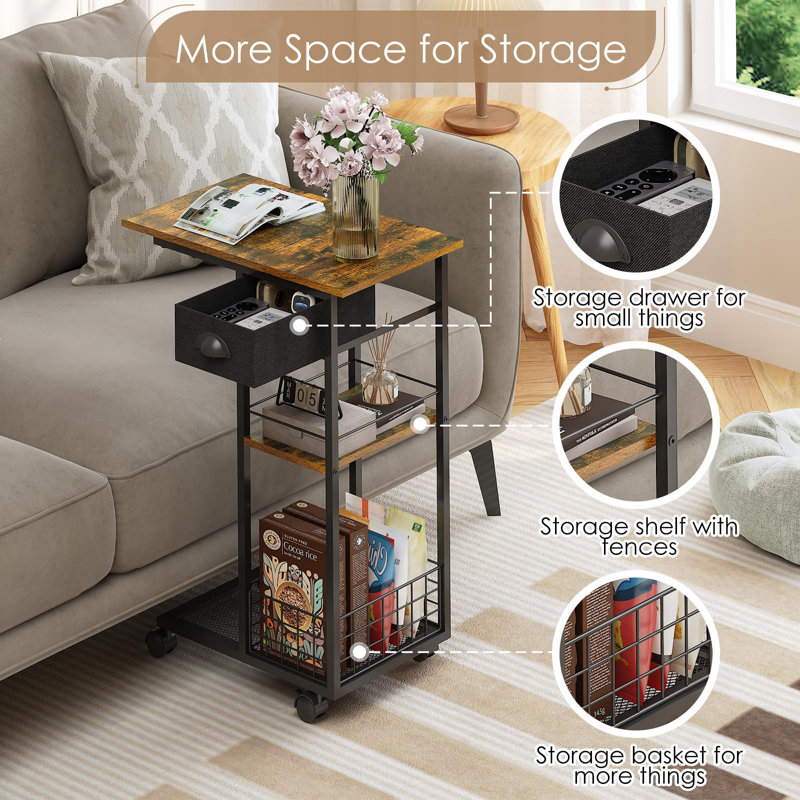 C side table with storage sales